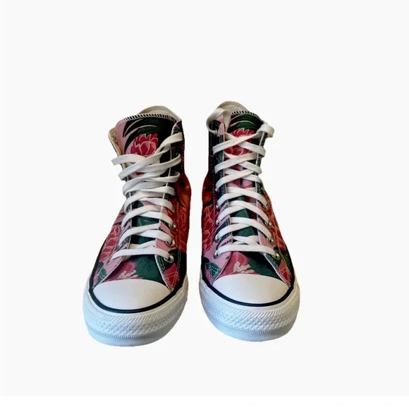 Jungle Scene Chuck Taylor High-Top Sneakers W10.5 M8.5 - Picture 1 of 10